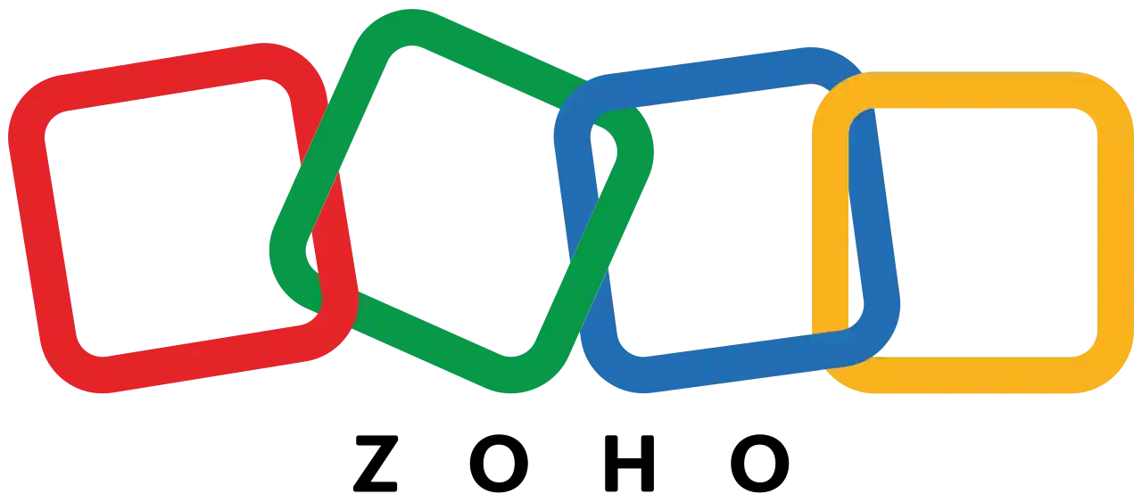 Zoho logo displaying business application integration with Stockount inventory and warehouse management software.