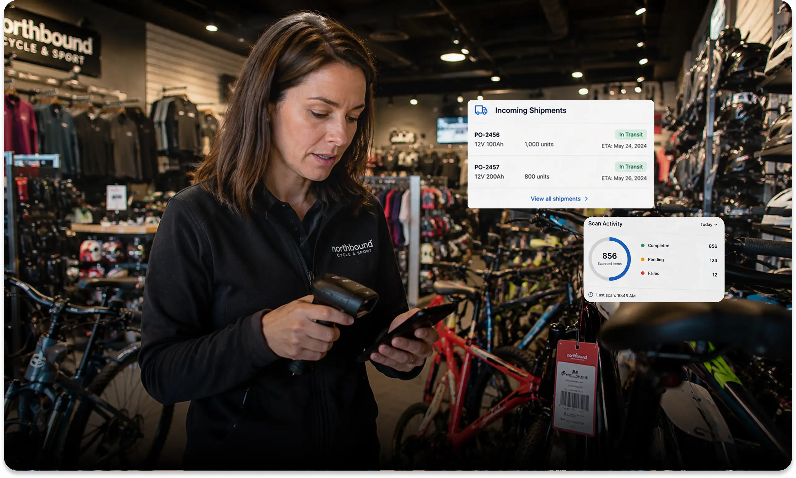 Dealer counting on a phone via the Stockount app